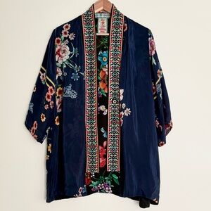Johnny Was Navy Floral Kimono